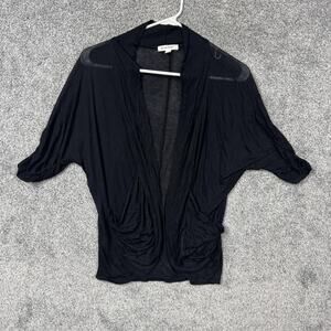 Active Basic Sheer Open Cardigan Large Pockets Layering Soft Goth Fairy Grunge